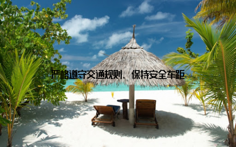 严格遵守交通规则, 保持安全车距