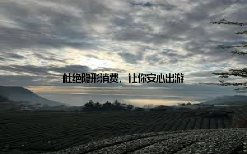 杜绝隐形消费, 让你安心出游