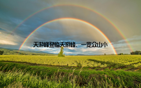 天游峰登临天游峰, 一览众山小