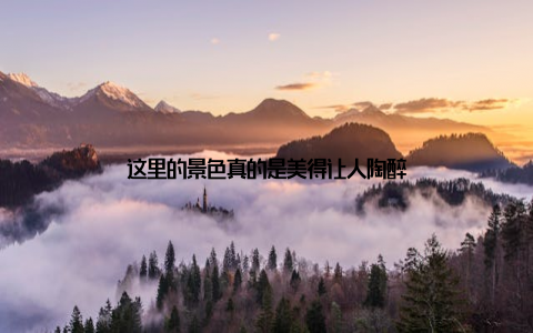 这里的景色真的是美得让人陶醉