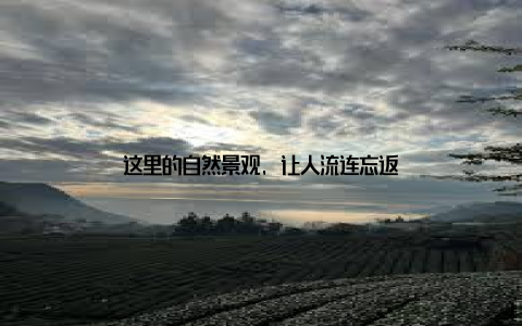 这里的自然景观, 让人流连忘返